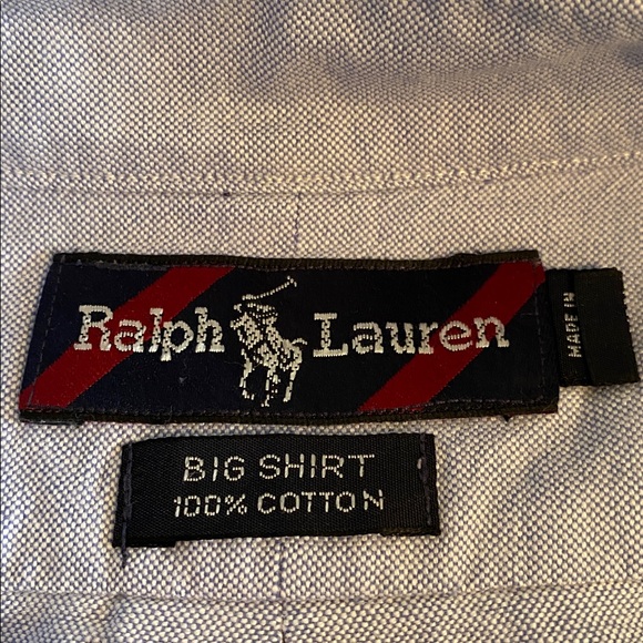 Ralph Lauren “Big Shirt” Iconic 90’s Big Fit Button Down Oxford Cloth Shirt Y2K - Picture 4 of 15